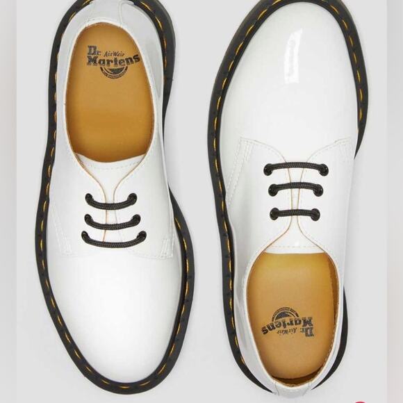NEW WHITE PATENT LEATHER Dr. Martens GENUINE Leather SZ 7 LOAFERS - Picture 3 of 11